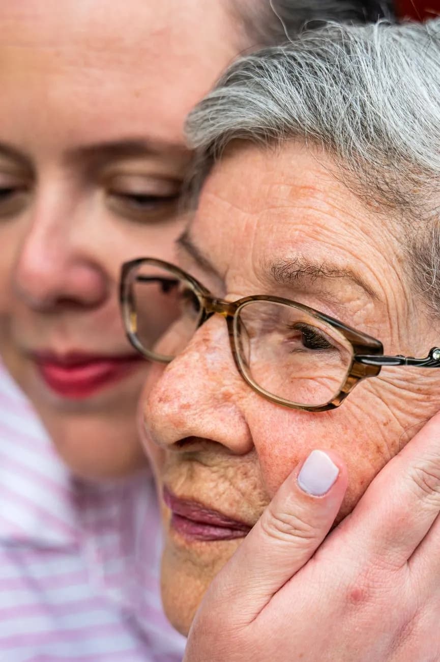Elderly person enjoying quality home care